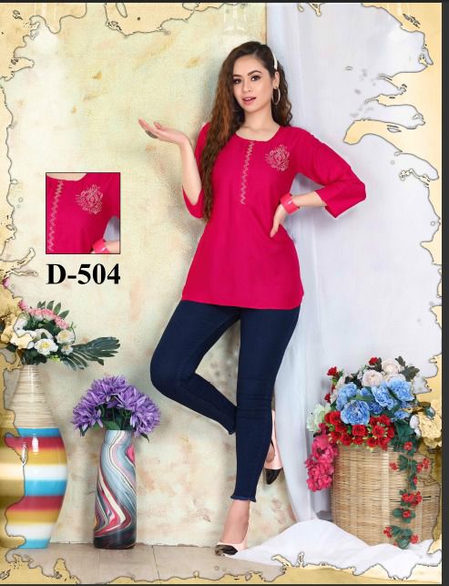 Riyaa Aloka Rayon Regular Wear Fancy Western Top Collection
